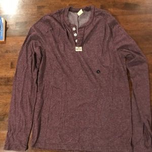 Red Hollister Henley (Men's - L)